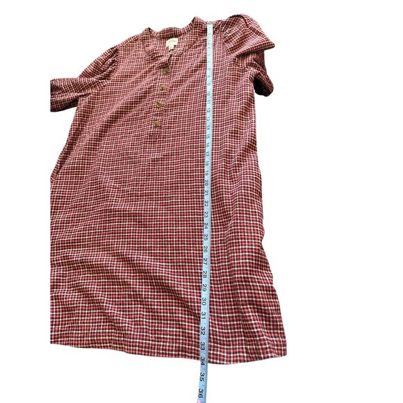 J.Crew‎ Pink Brushed Flannel Heritage Plaid Goblincore Popover Dress Small - Picture 12 of 12